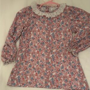 Floral Kids Tunic with Lace Collar - Eliza James Kids / Cecil & Lou